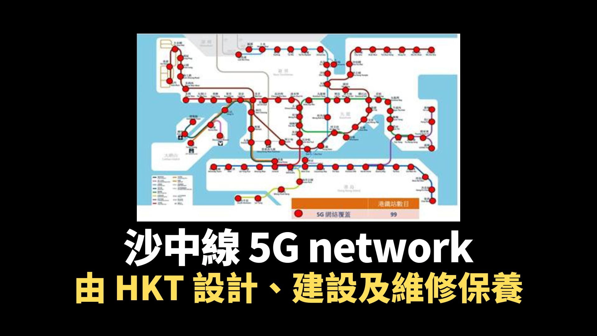 HKT：5G 網絡覆蓋「東鐵綫過海段」