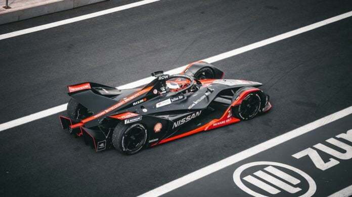 black race car