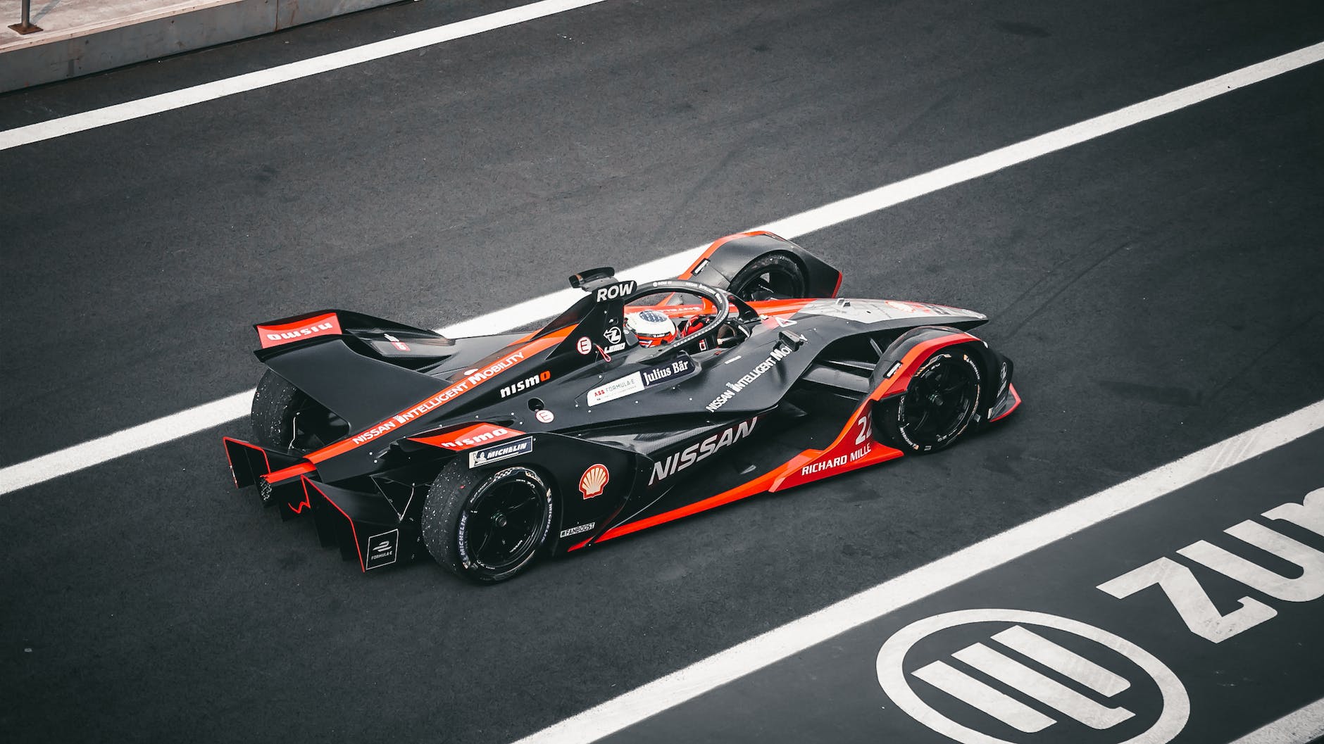 black race car