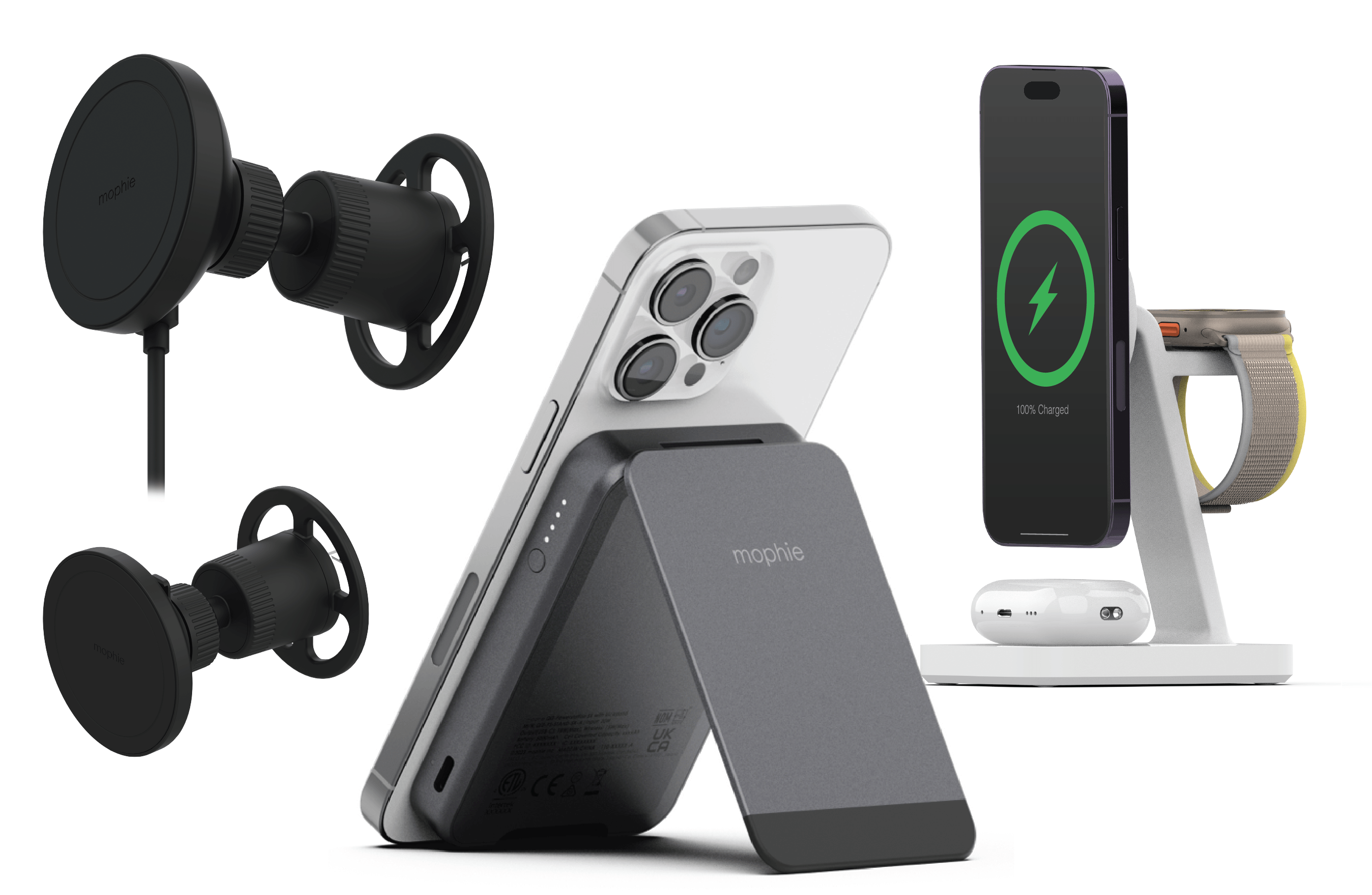 mophie 推出 4 款不同的 Qi2 無線充電系列產品