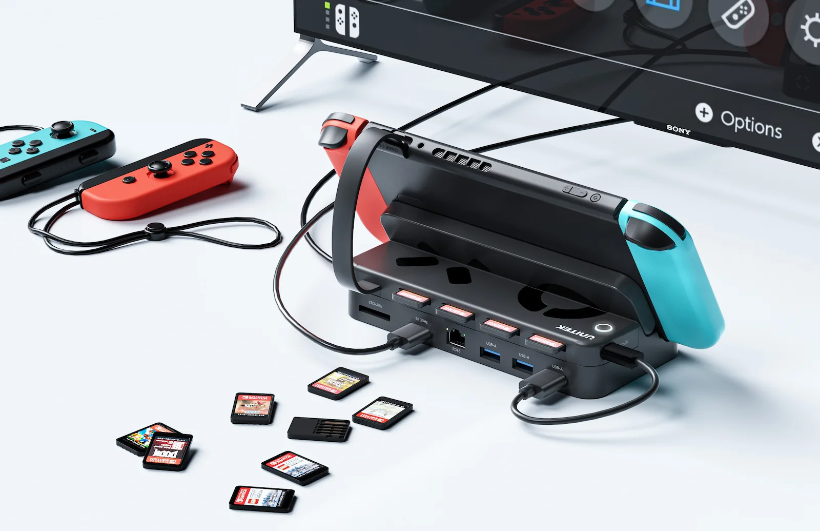 UNITEK 推出新款Nintendo Switch專用基座和讀卡器