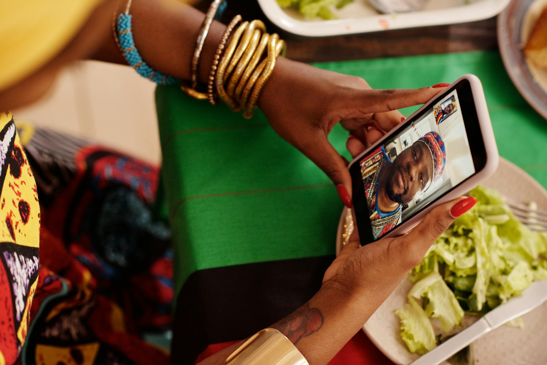 photo of person holding smartphone