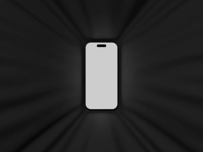 iphone black fabric mockup