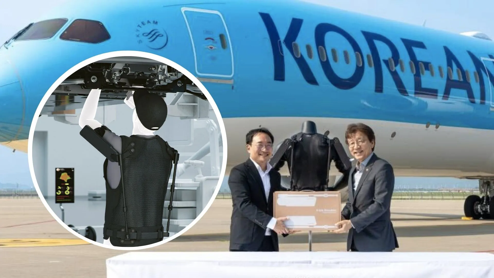 可穿戴機器人進入韓國航空業進行飛機維修