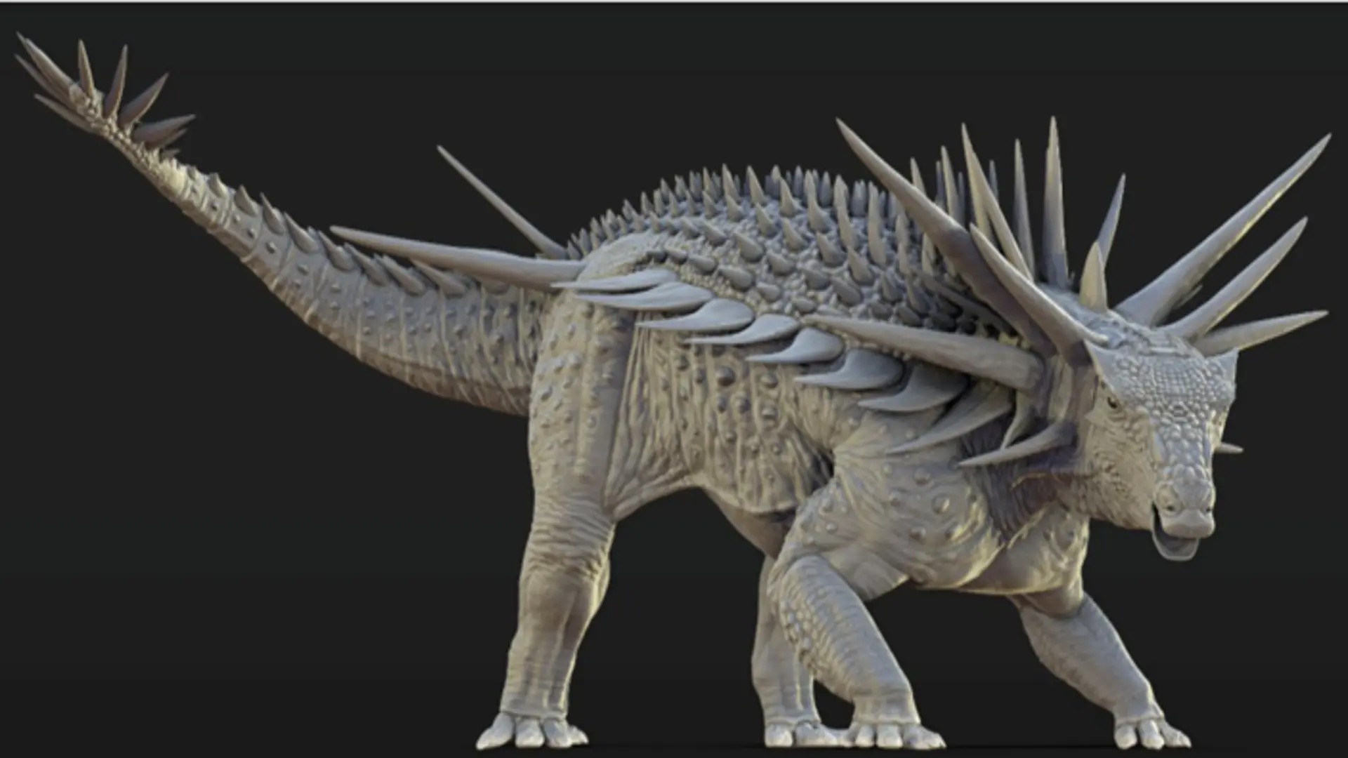 世界最古老盔甲恐龍的巨大頸刺化石發現