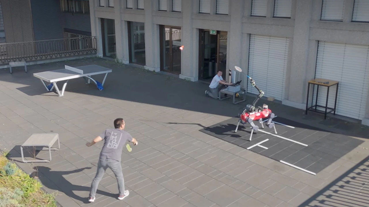 瑞士機器狗與人類完美打羽毛球的精彩對決