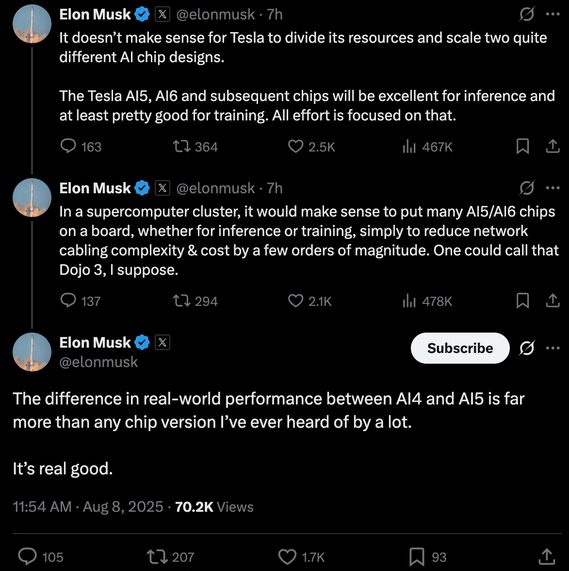 Elon Musk 解釋 Tesla 為何暫停 Project Dojo
