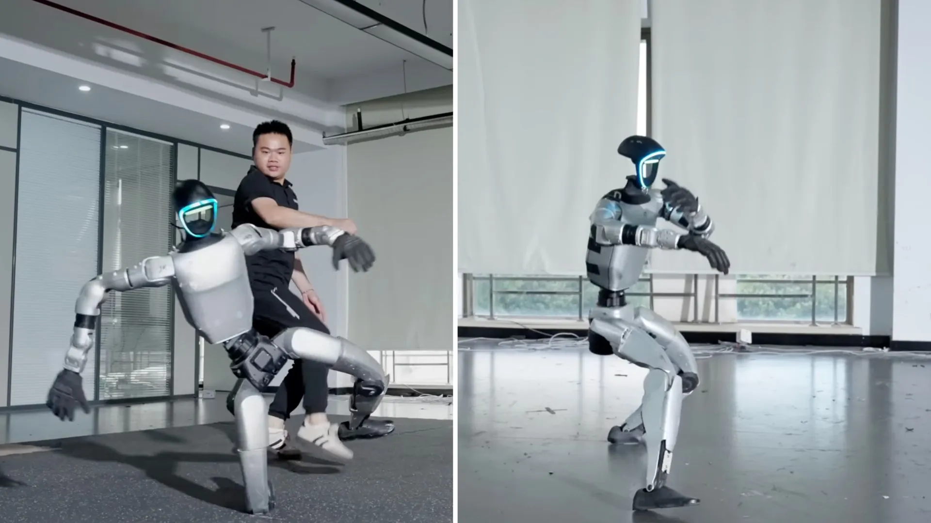 中國人形機械人以「反重力模式」成功抵擋多次踢擊