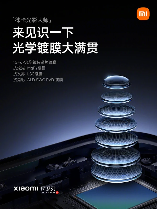 小米17系列強調光學系統純淨度突破 解決手機攝影眩光與鬼影問題