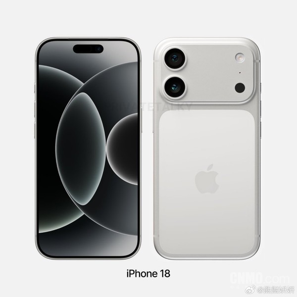 iPhone 18 渲染圖曝光 可能採用橫向矩形鏡頭模組及全新設計