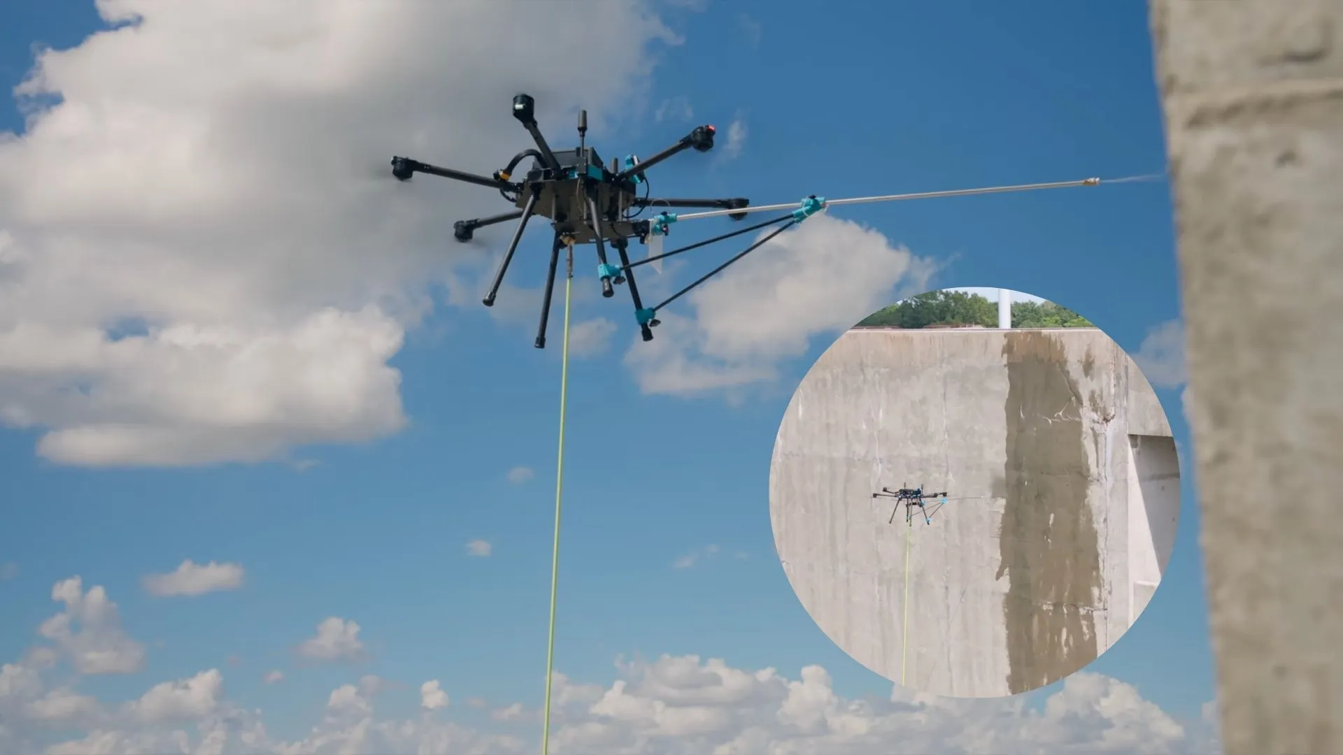 快速的無人機塗裝技術每分鐘可覆蓋 200 平方呎