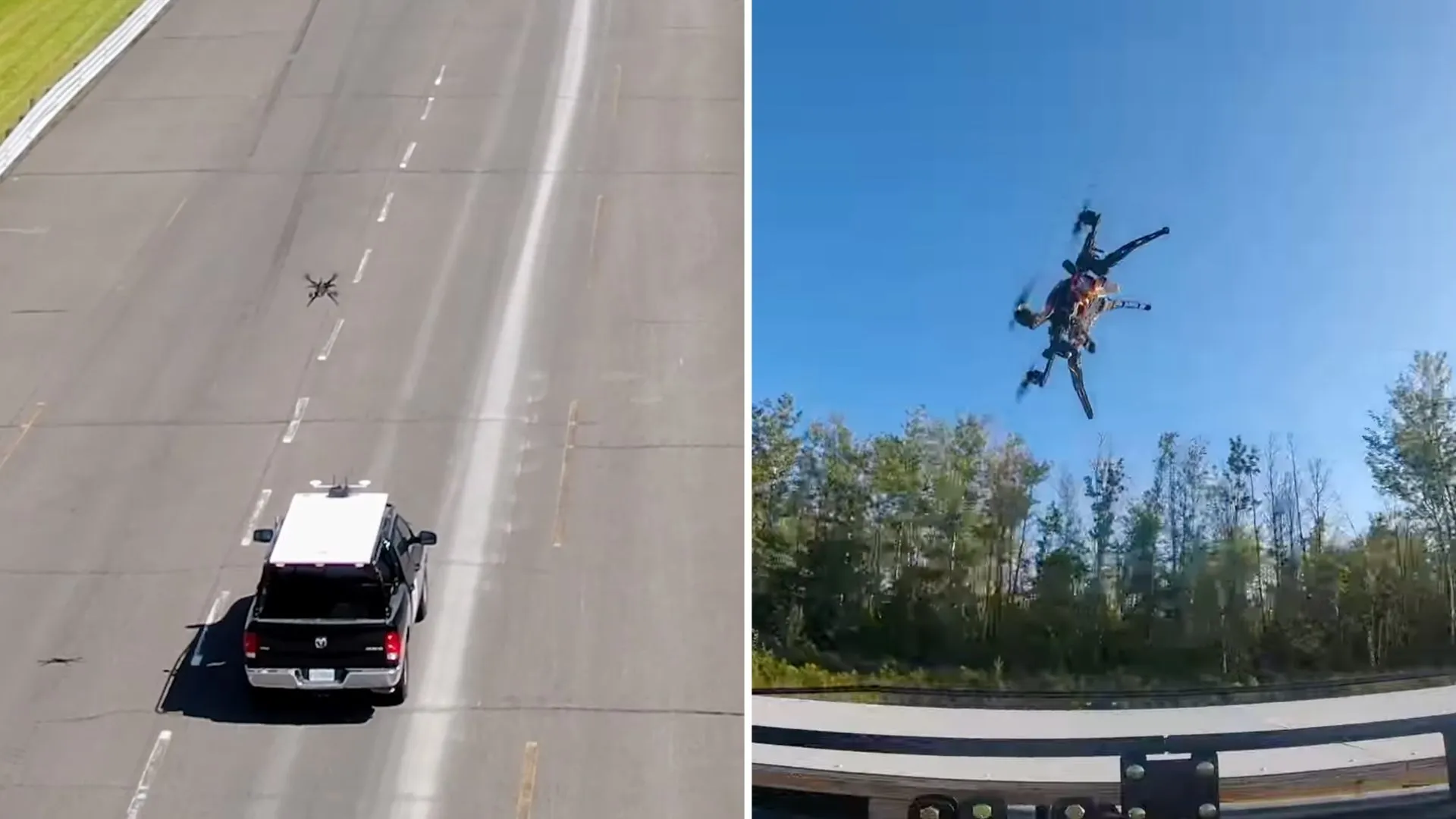 無人機成功降落在高速行駛的貨車上，採用減震裝置及反向推進