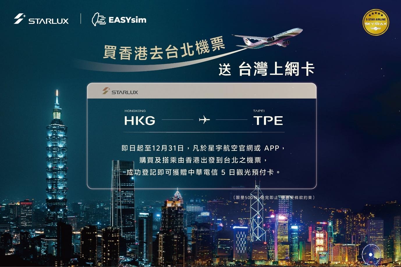 星宇航空推出免費旅遊數據及通話卡優惠