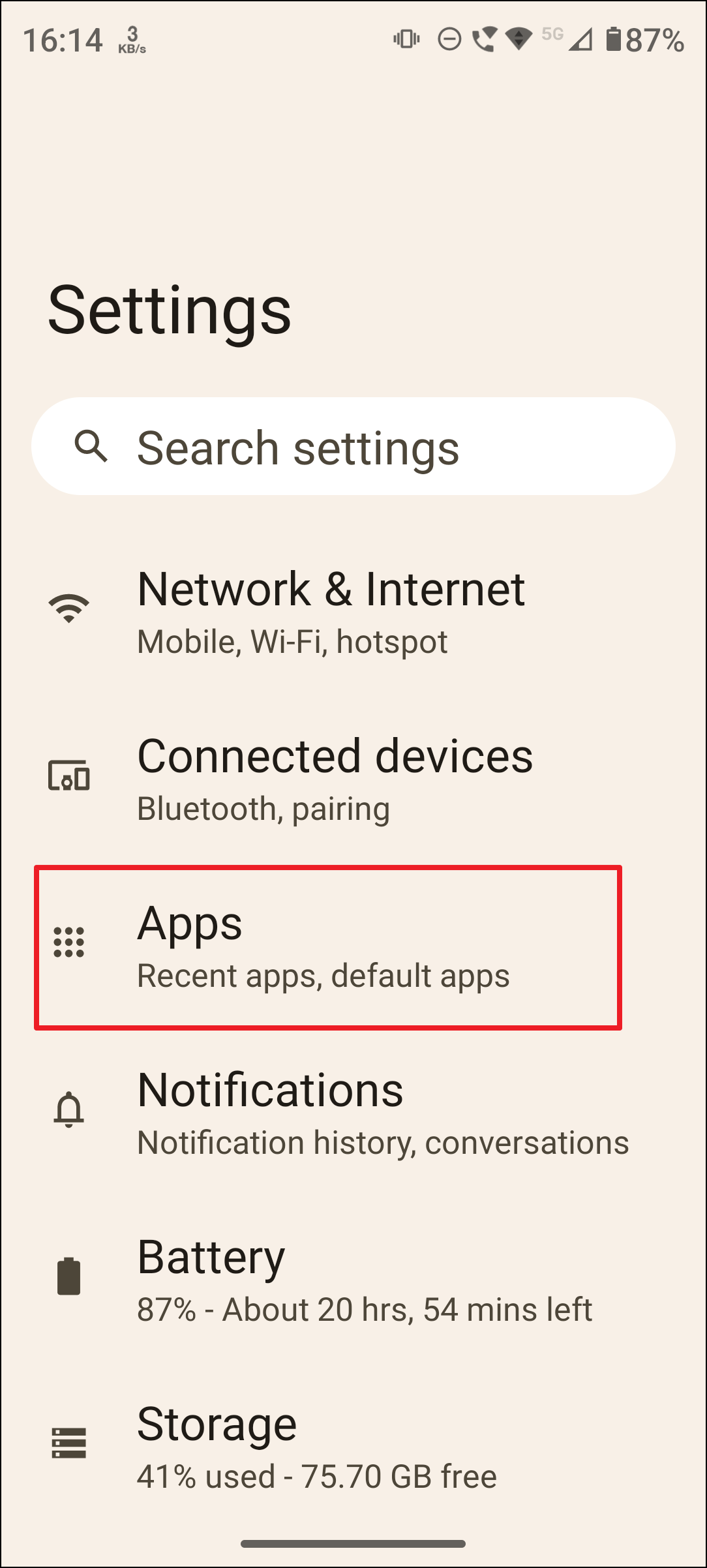 Setting default apps on Android