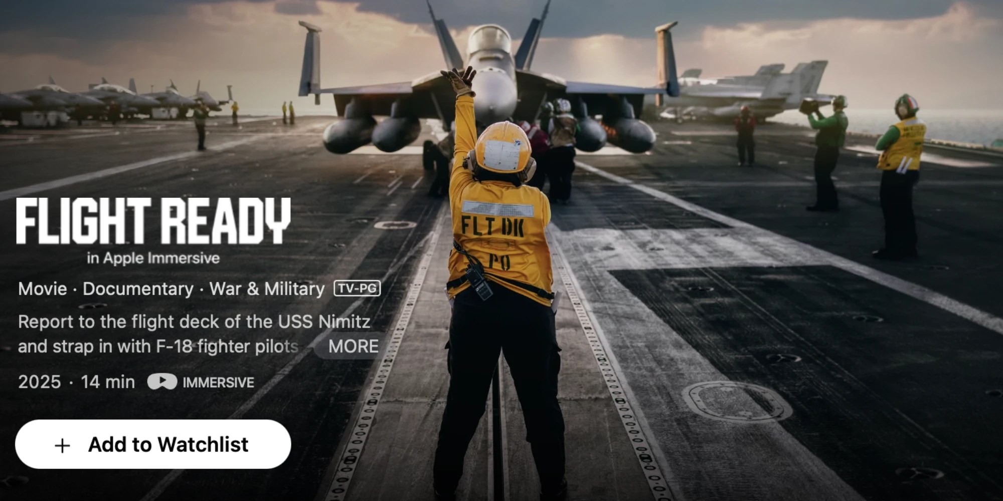 Apple Vision Pro 發佈 14 分鐘 F-18 魚鷹戰鬥機沉浸式紀錄片《Flight Ready》