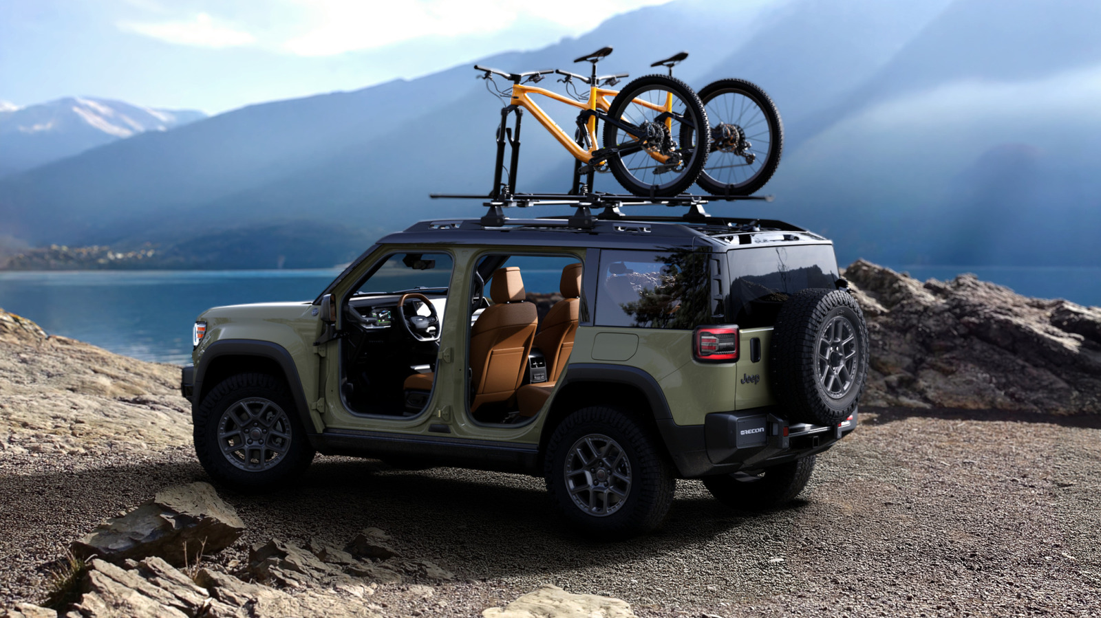 Jeep 發佈全電動越野車 Recon，具備強大越野能力，與 Ford Bronco New Energy EV 形成對比