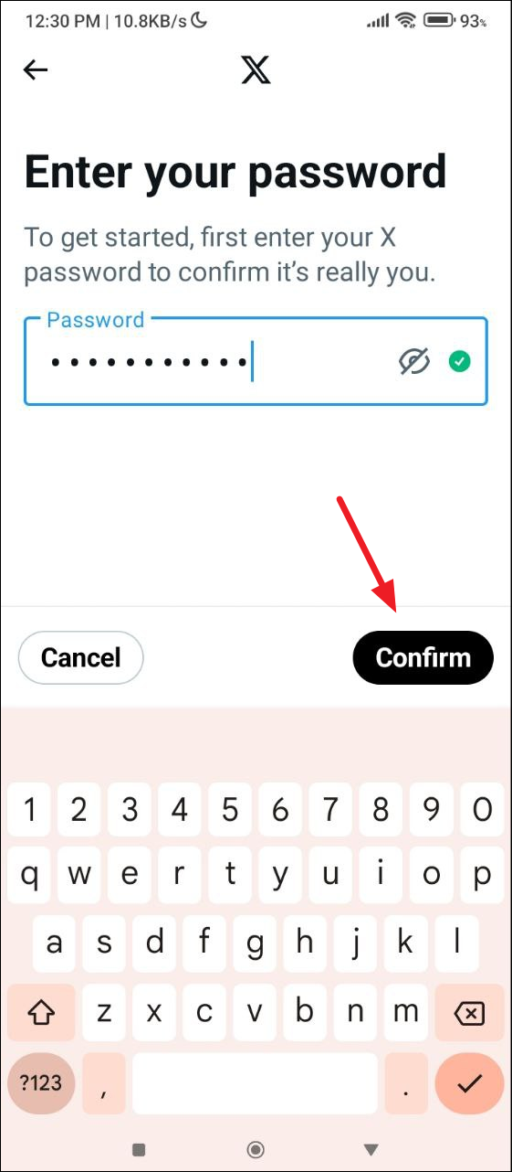 Confirm password for passkey creation