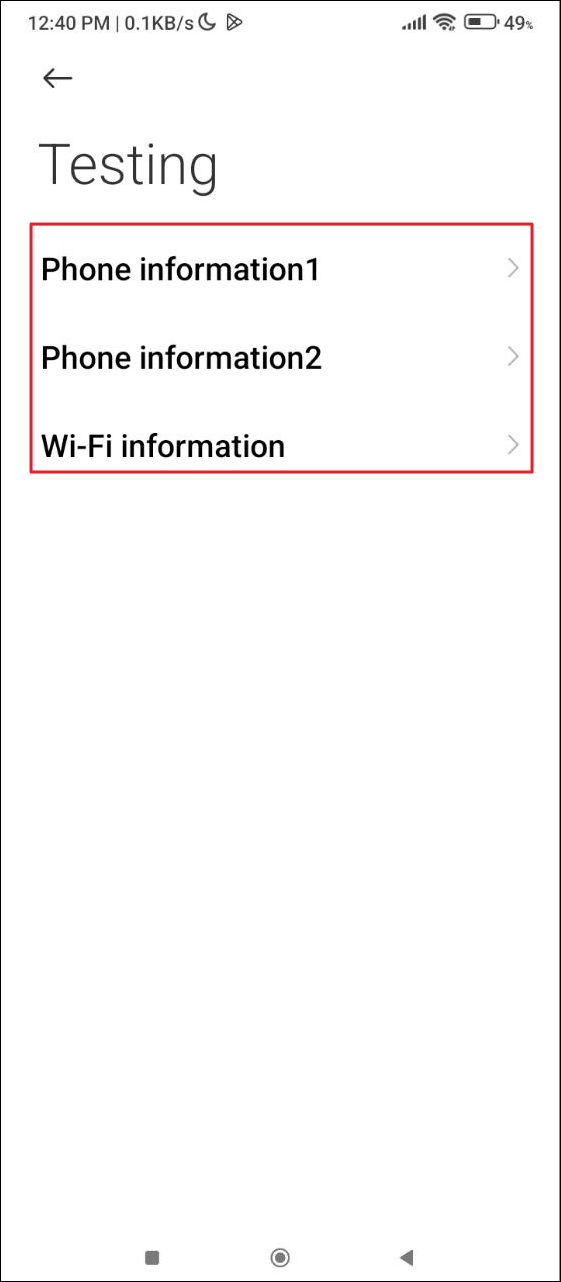 Samsung Diagnostic Menu Step 2