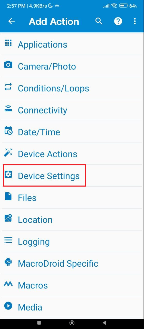 Device Settings