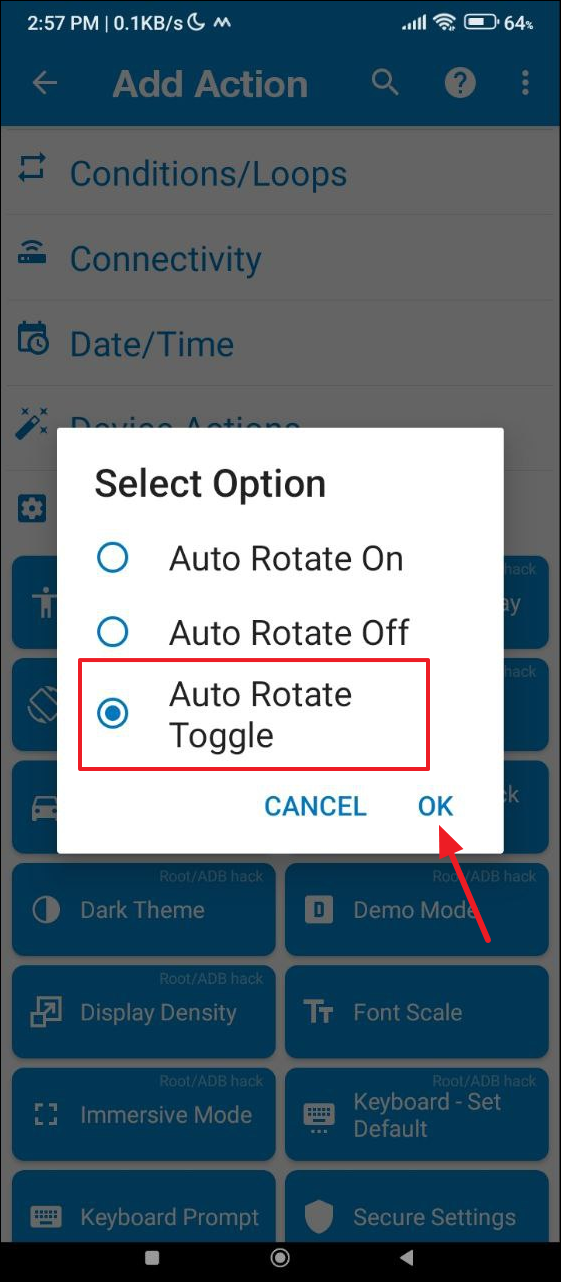 Auto Rotate Toggle