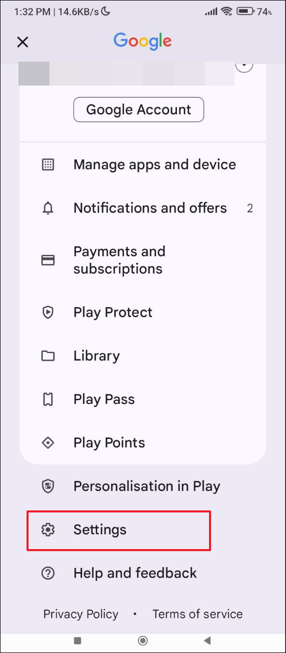 Play Store Settings Image 2