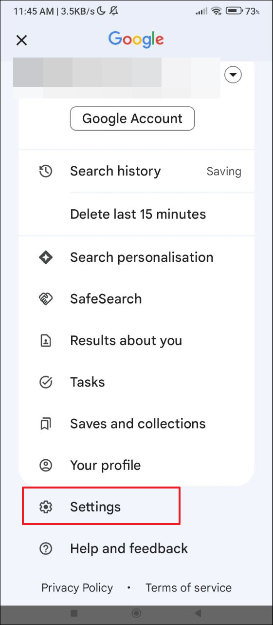 Google 助理選項圖示