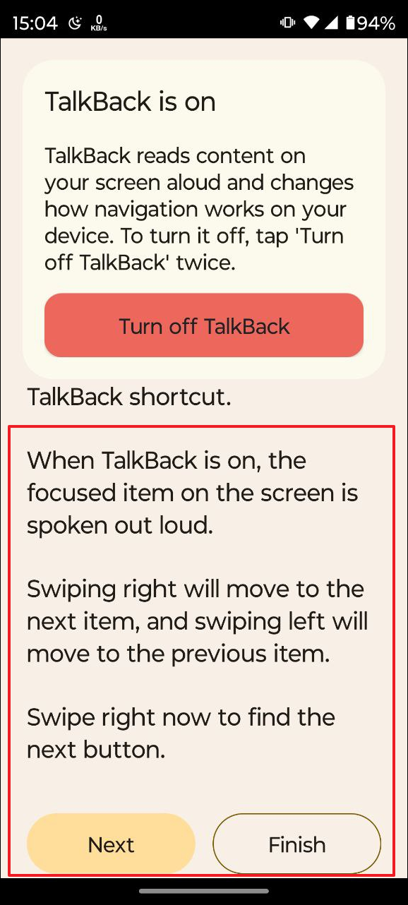 TalkBack 功能解說