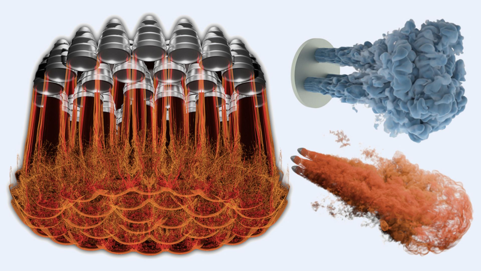 美國研究團隊利用超級電腦進行創紀錄火箭測試流體模擬