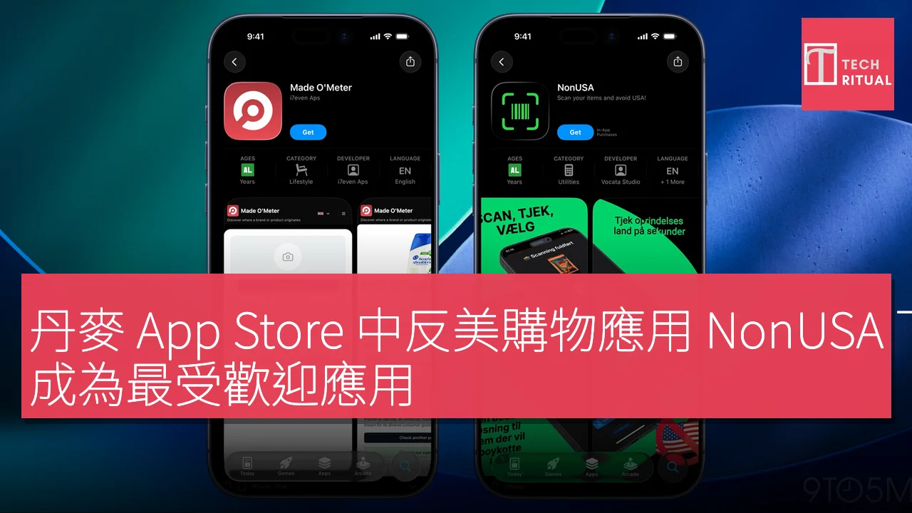 丹麥 App Store 中反美購物應用 NonUSA 下載量飆升，成為最受歡迎應用