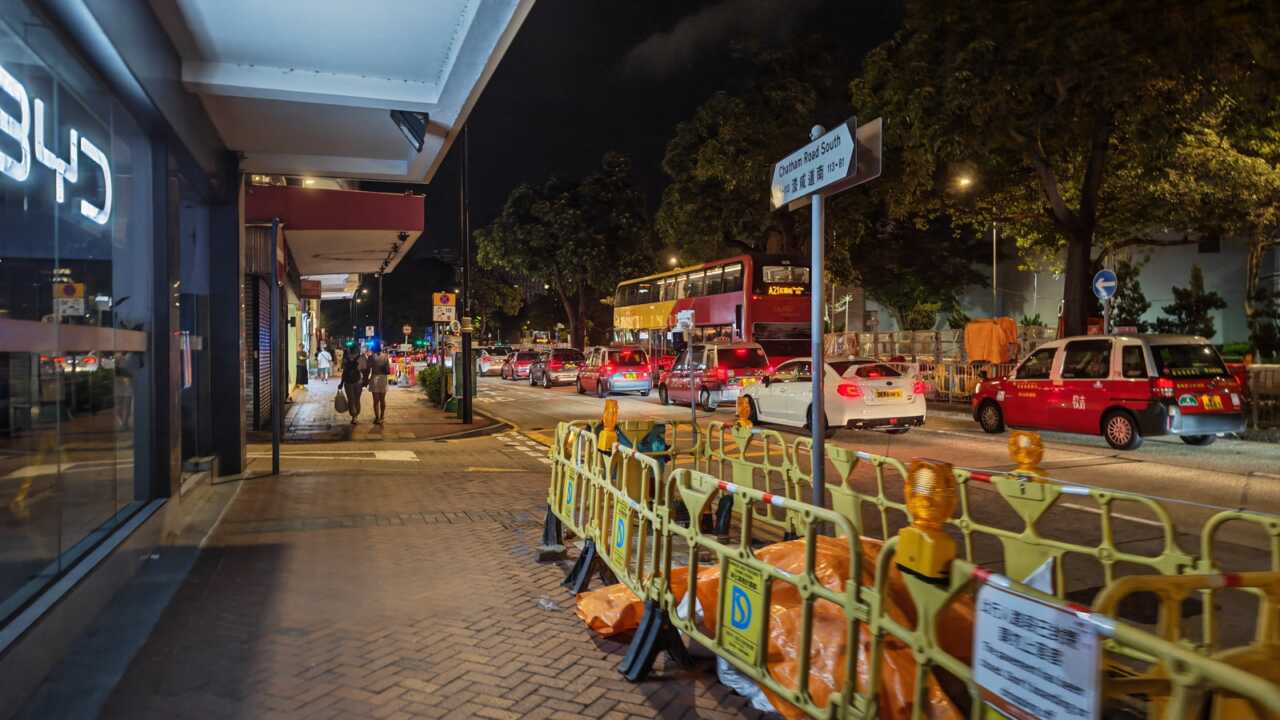 夜攝尖沙咀街景,車燈招牌清晰、暗位噪點壓得住