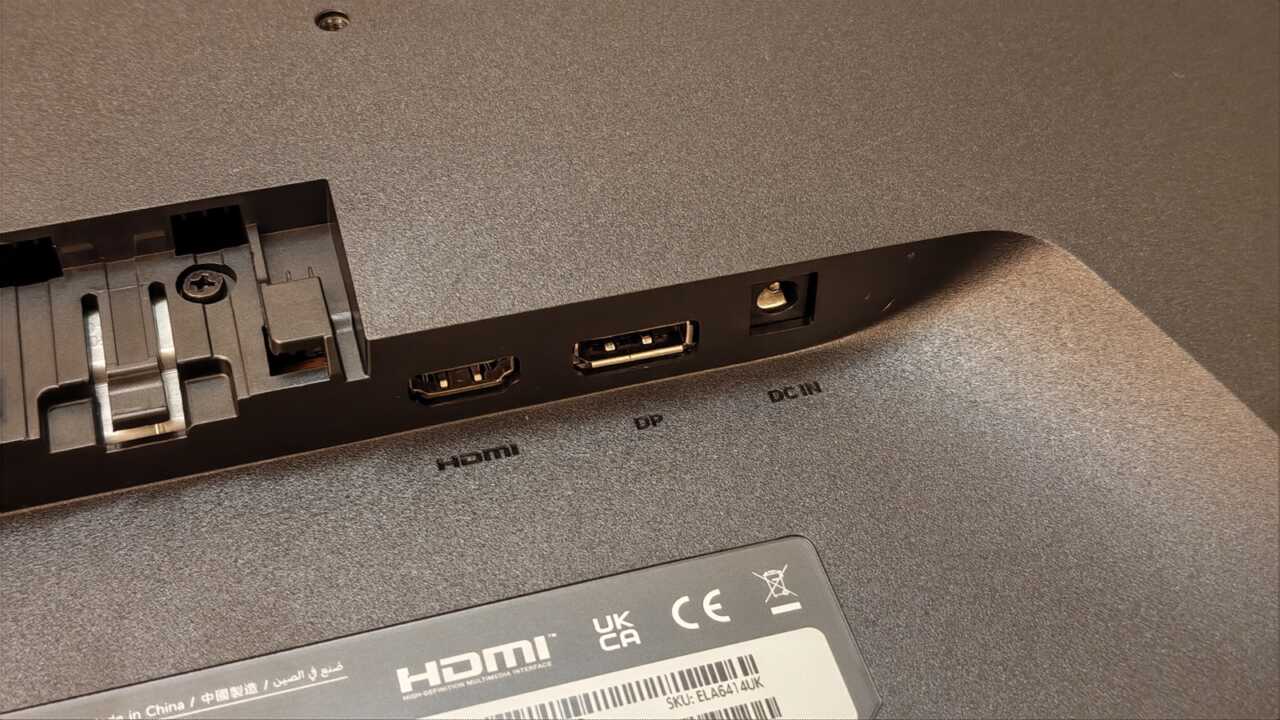 小米 Xiaomi Monitor A27i 2026 - 機背 I/O:HDMI 2.0、DP 1.4、DC 電源輸入,冇音訊輸出