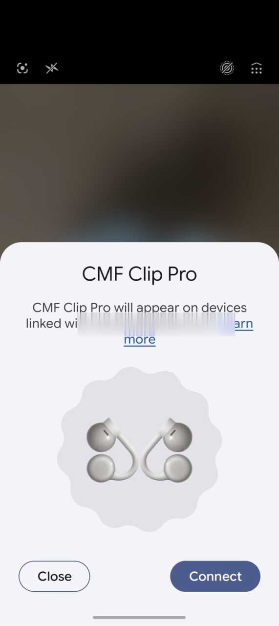 CMF by Nothing Clip Pro - 開盒即彈 Google Fast Pair,一撳即連(帳戶資料已遮蔽)