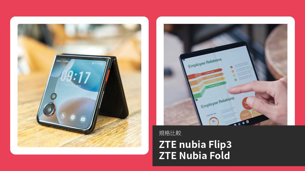 【手機比較】ZTE nubia Flip3 與 ZTE Nubia Fold:規格表、效能、攝影功能