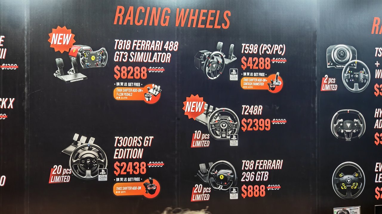 عروض عجلات السباق Thrustmaster T818 Ferrari 488 GT3 Simulator و T598