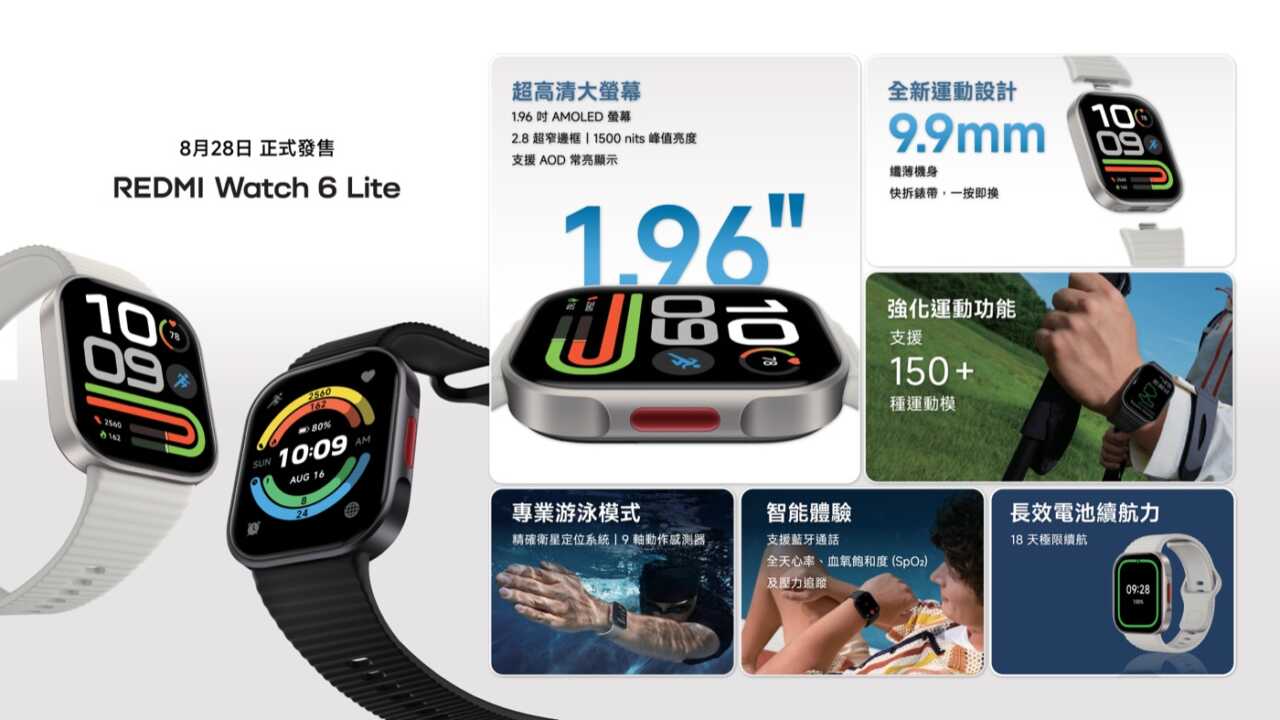小米 REDMI Watch 6 Lite 官方重點一覽