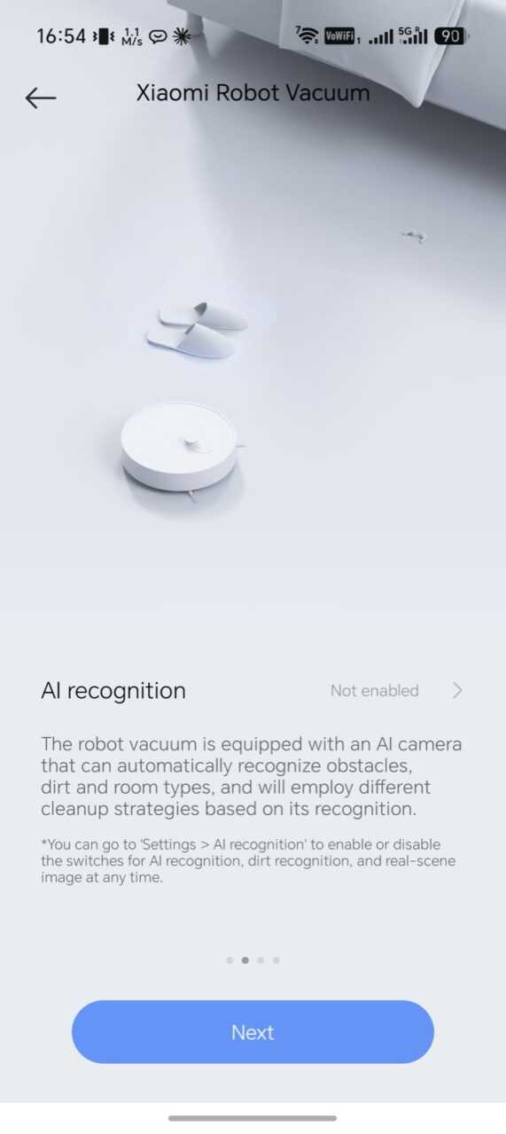 Xiaomi 掃拖機器人 6 Max - 設定精靈介紹 AI 辨識鏡頭,可自行開關