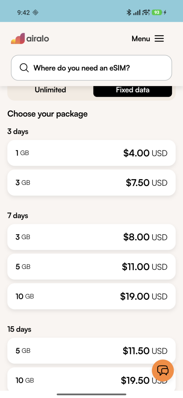 Airalo 7 日 10GB 總量 實拍,US$19
